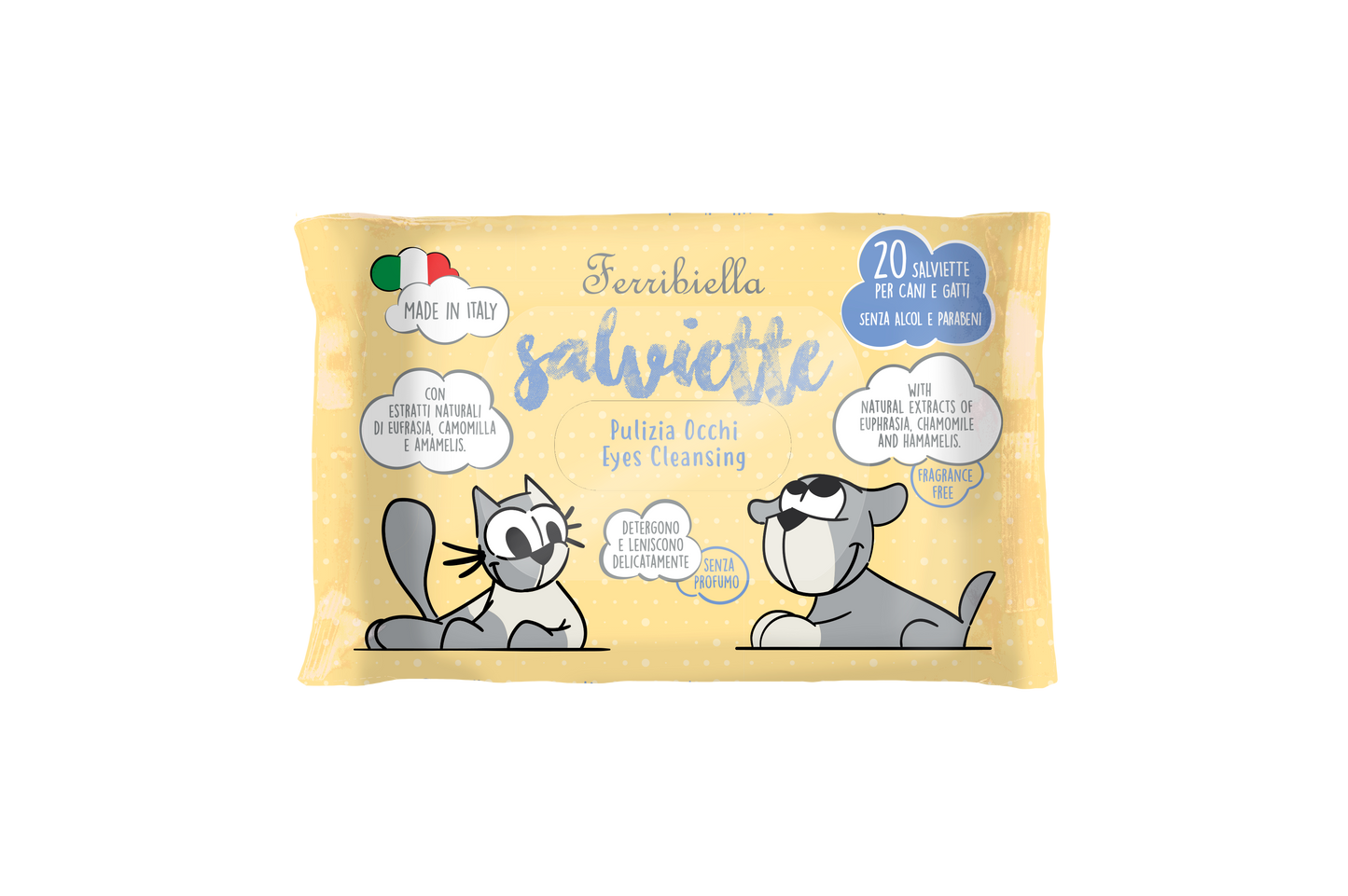 Salviette Igienizzanti per Cani e Gatti - Occhi