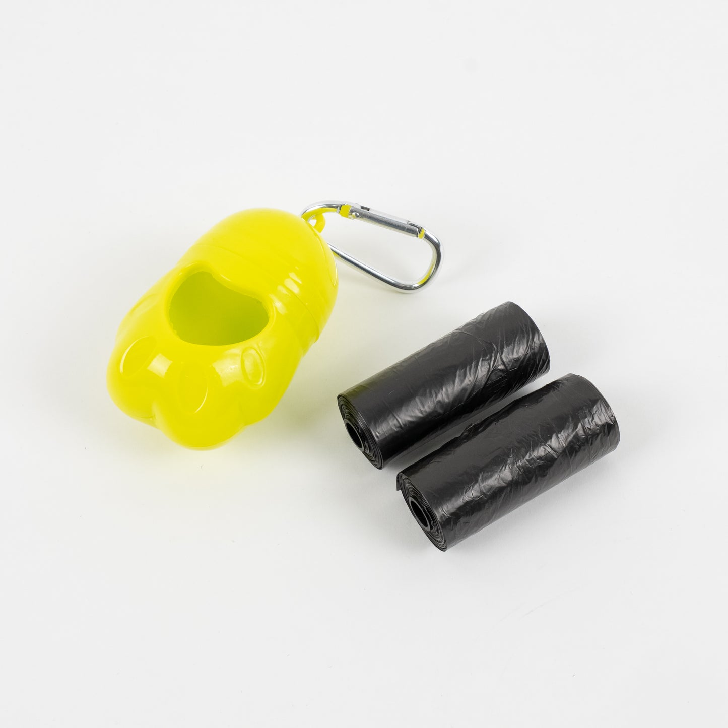 Porta sacchetti Igienici per Cani con 2 Rotoli Inclusi – Giallo