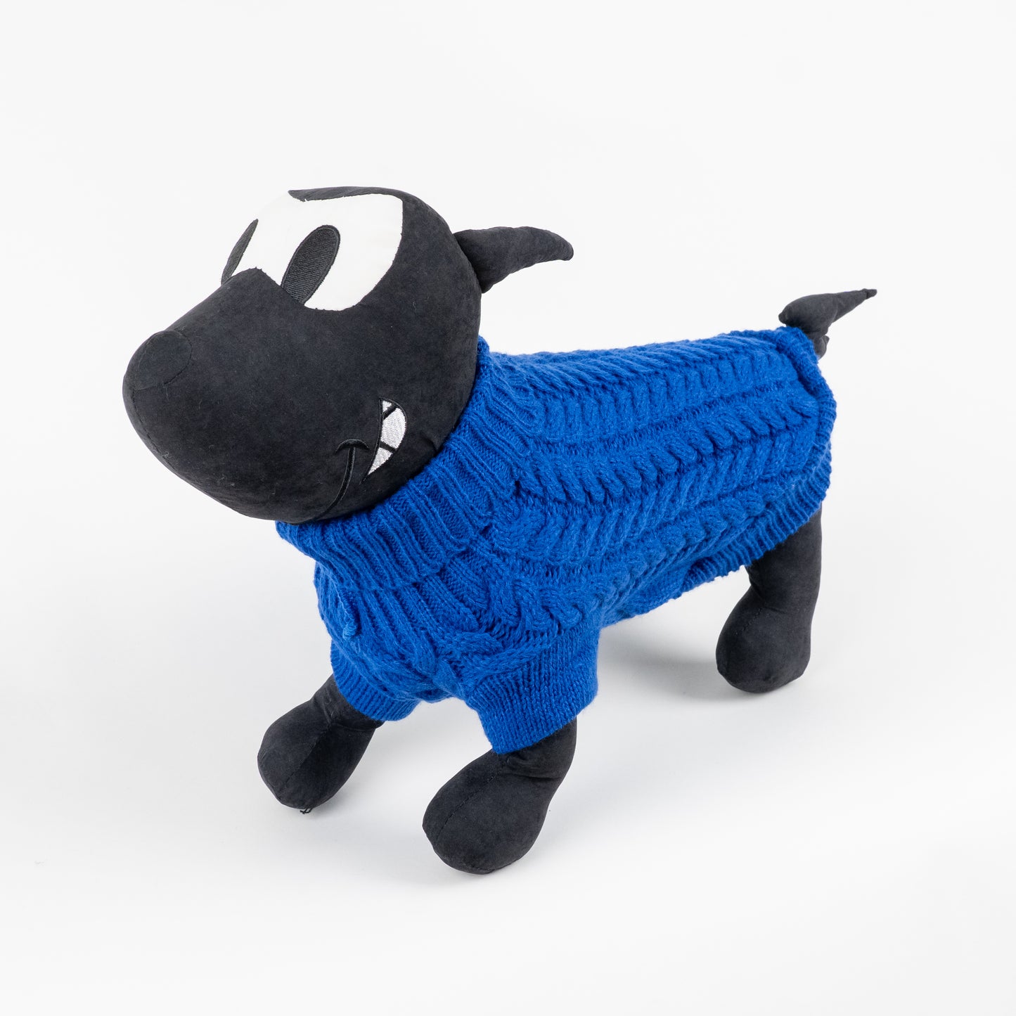 Maglioncino Dolcevita con Trama a Treccia - Blu Royal