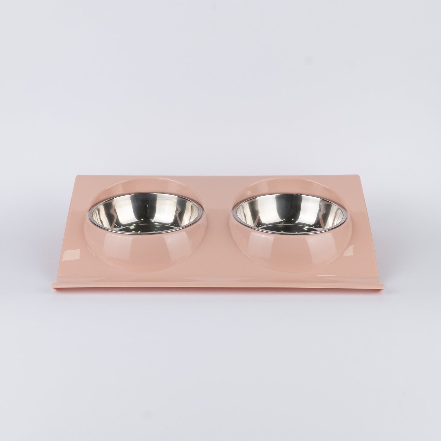 Alzatina Doppia per Cani e Gatti - Rosa