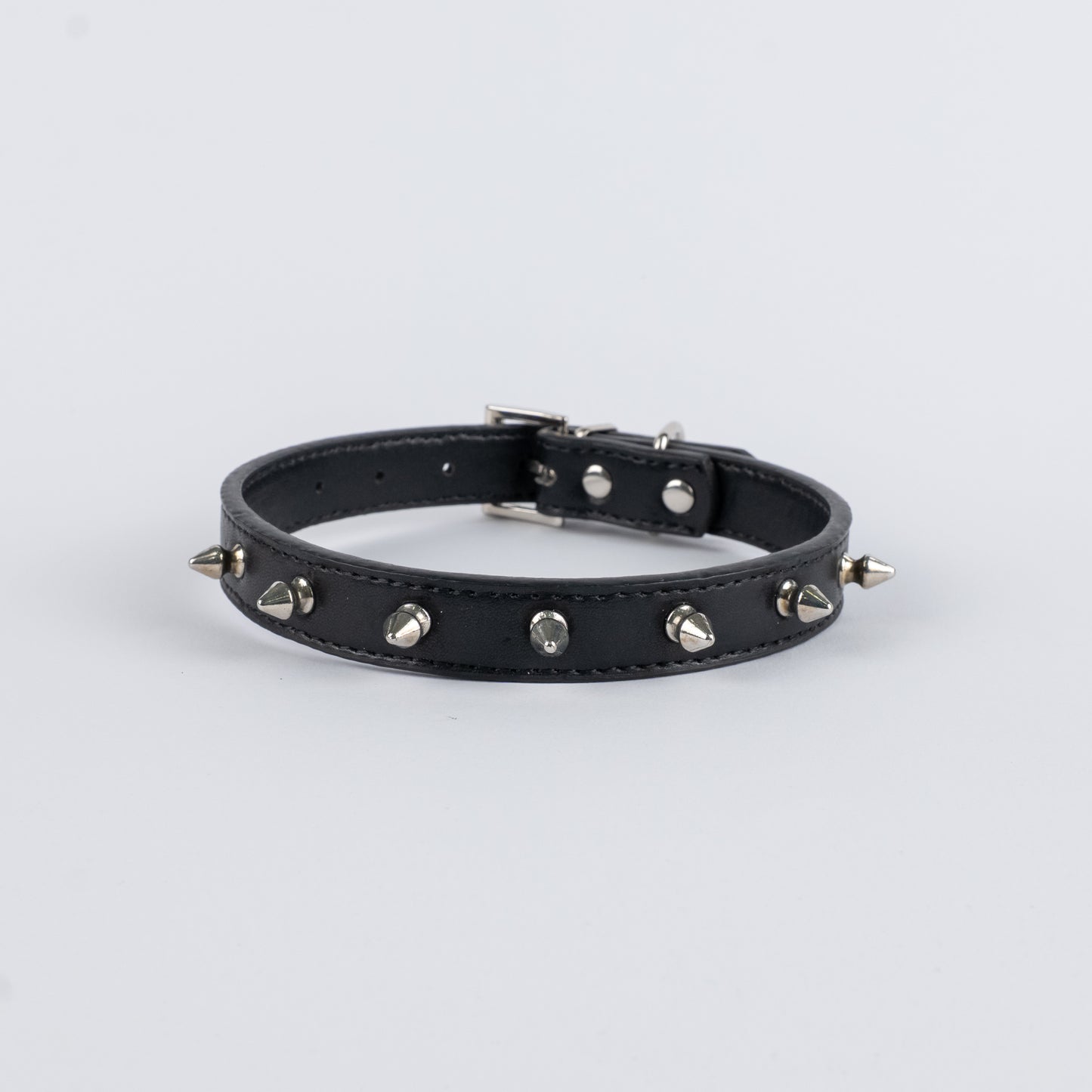 Collare per Cani in Ecopelle con Borchie - Nero