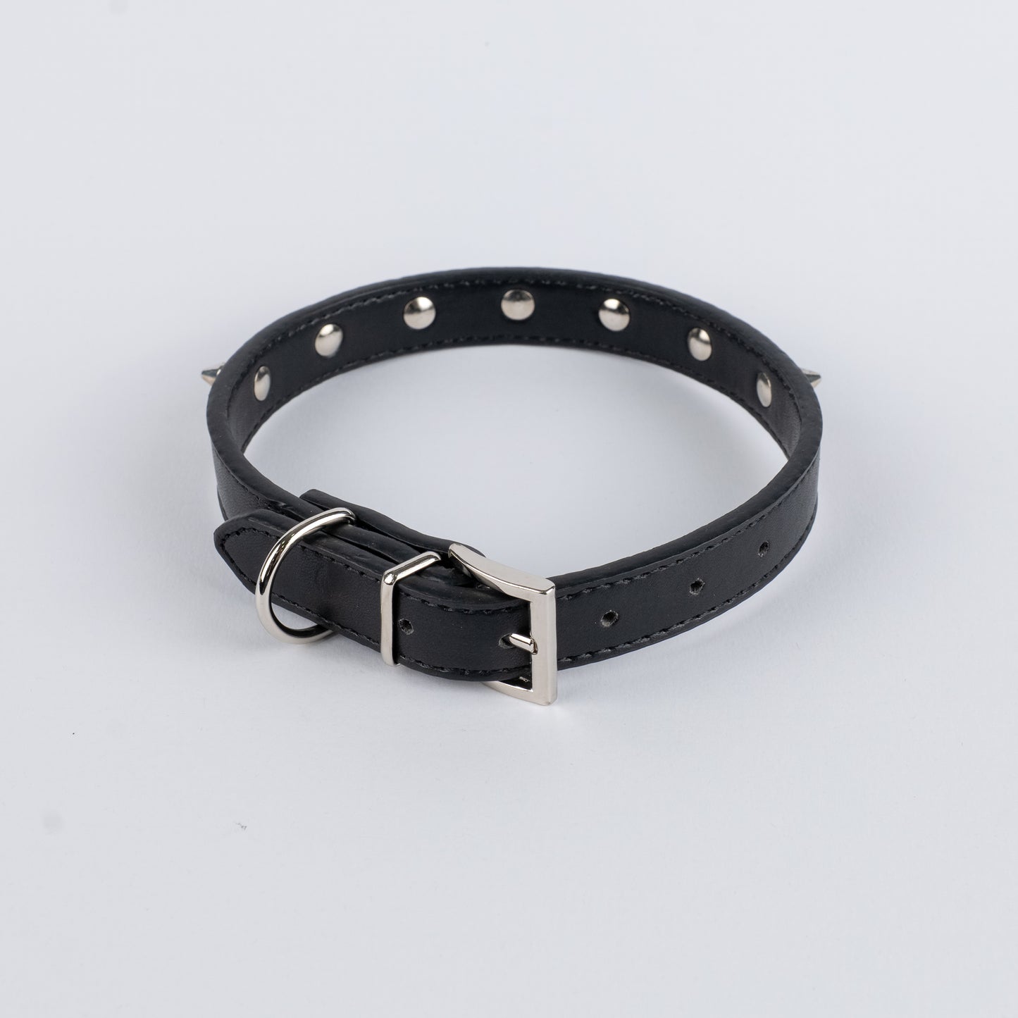 Collare per Cani in Ecopelle con Borchie - Nero