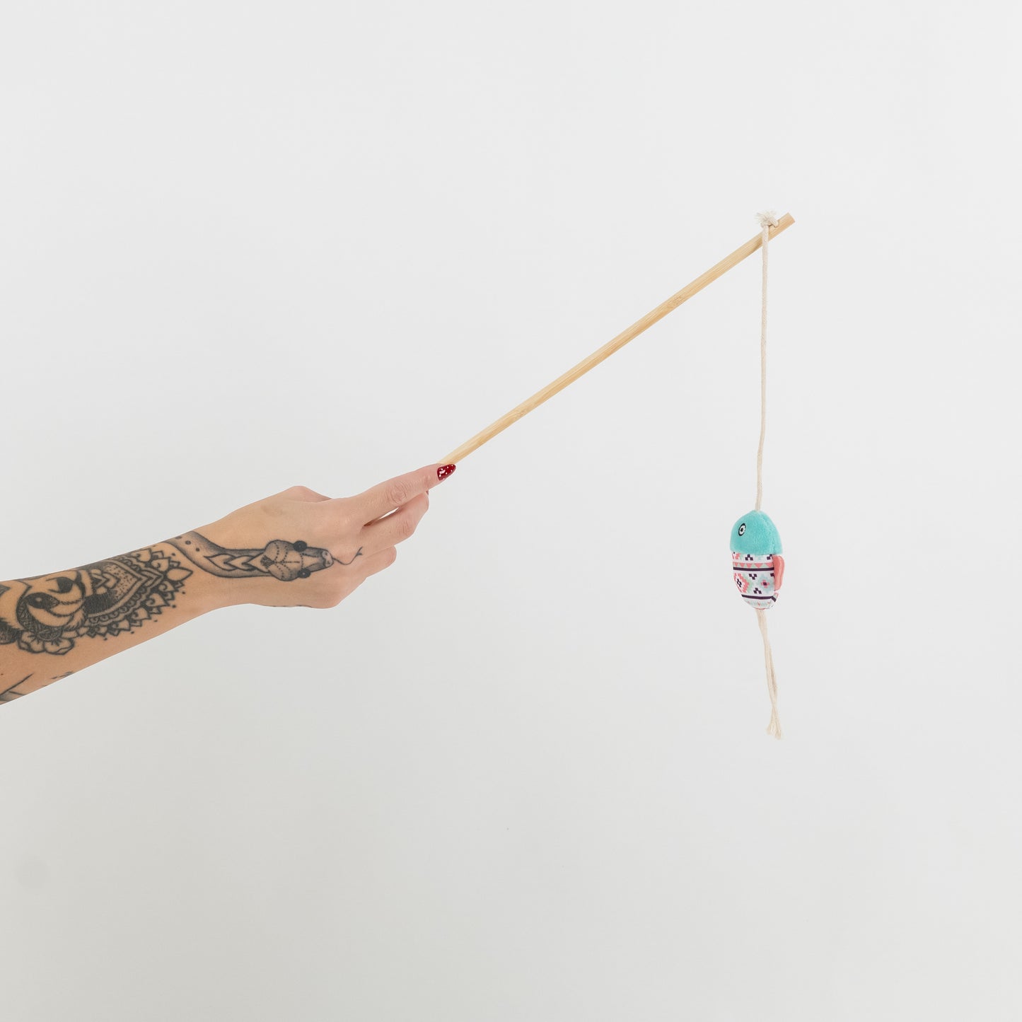 Cannetta Gioco per Gatti con Topolino Colorato - Rosa e Azzurro