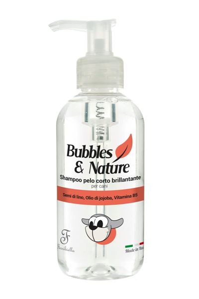 BUBBLES & NATURE - Shampoo Pelo Corto Brillantante per Cani