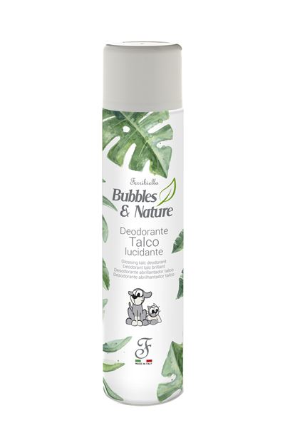 BUBBLES & NATURE -  Deodorante al Talco Lucidante per Cani e Gatti