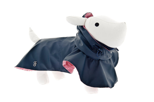 Mantellina Impermeabile con Cappuccio per cani - Blu