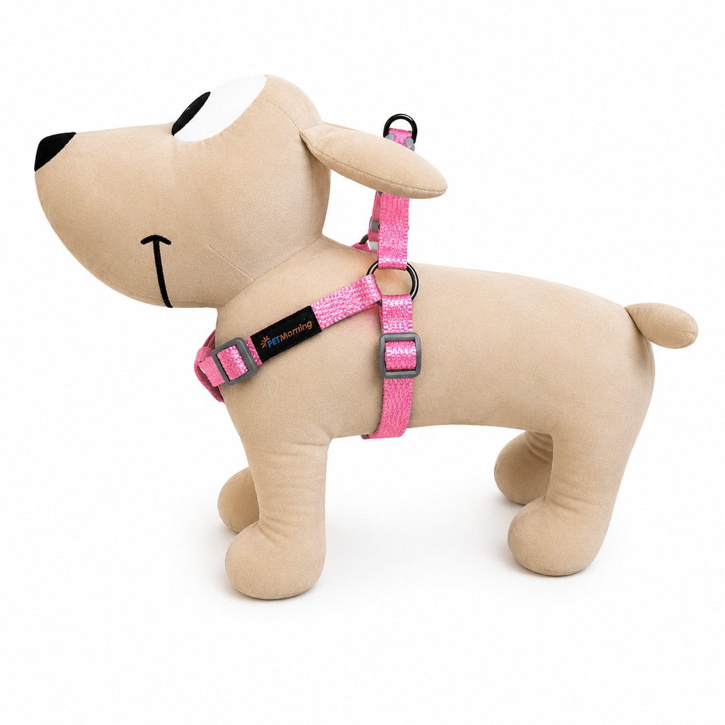 Pettorina Regolabile per Cani con Osso - Rosa
