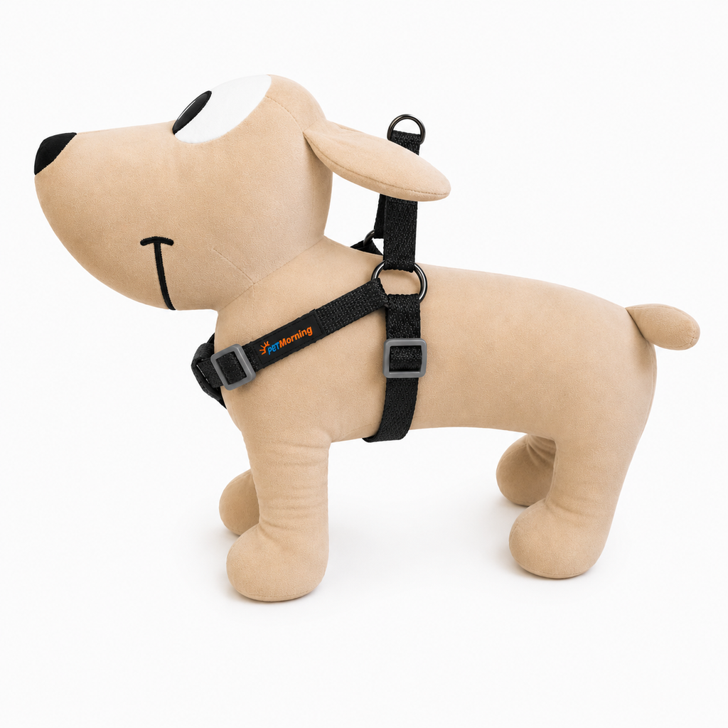Pettorina Regolabile per Cani con Osso - Nero