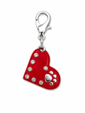 Charm Un Tocco di Stile per il Tuo Pet Cuore e Zampa - Rosso