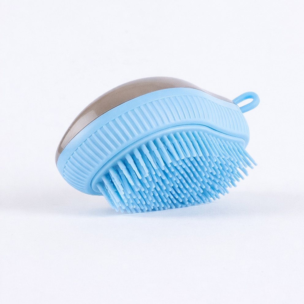 Spazzola Massaggiante con Serbatoio per Cani e Gatti - Azzurro