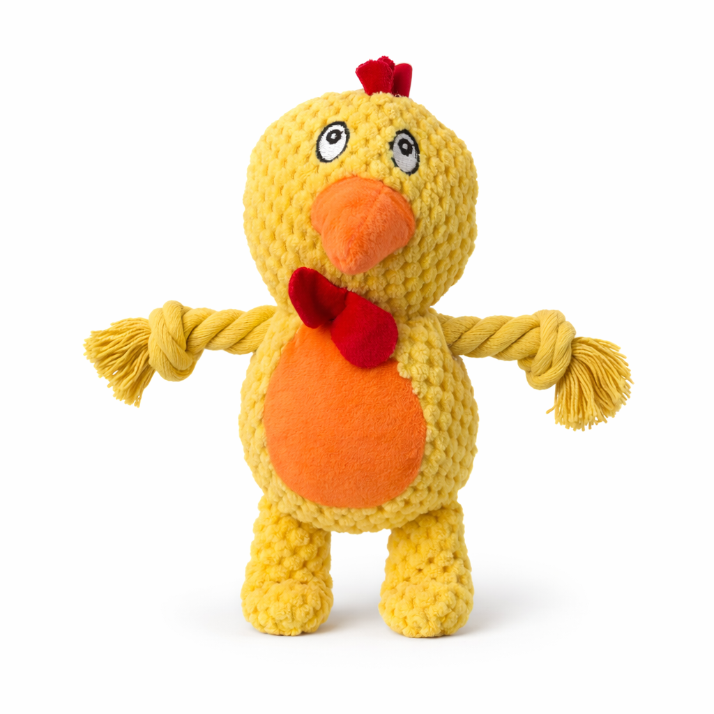 Gioco Pupazzo Gallo con corde e suono - ( 24 x 10 cm )