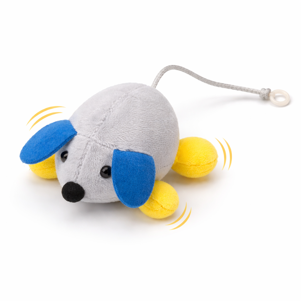 Gioco Topolino Interattivo con Corda a Carica - Grigio