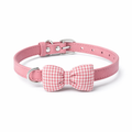 Collare per Cani in Ecopelle con Fiocchetto - Rosa