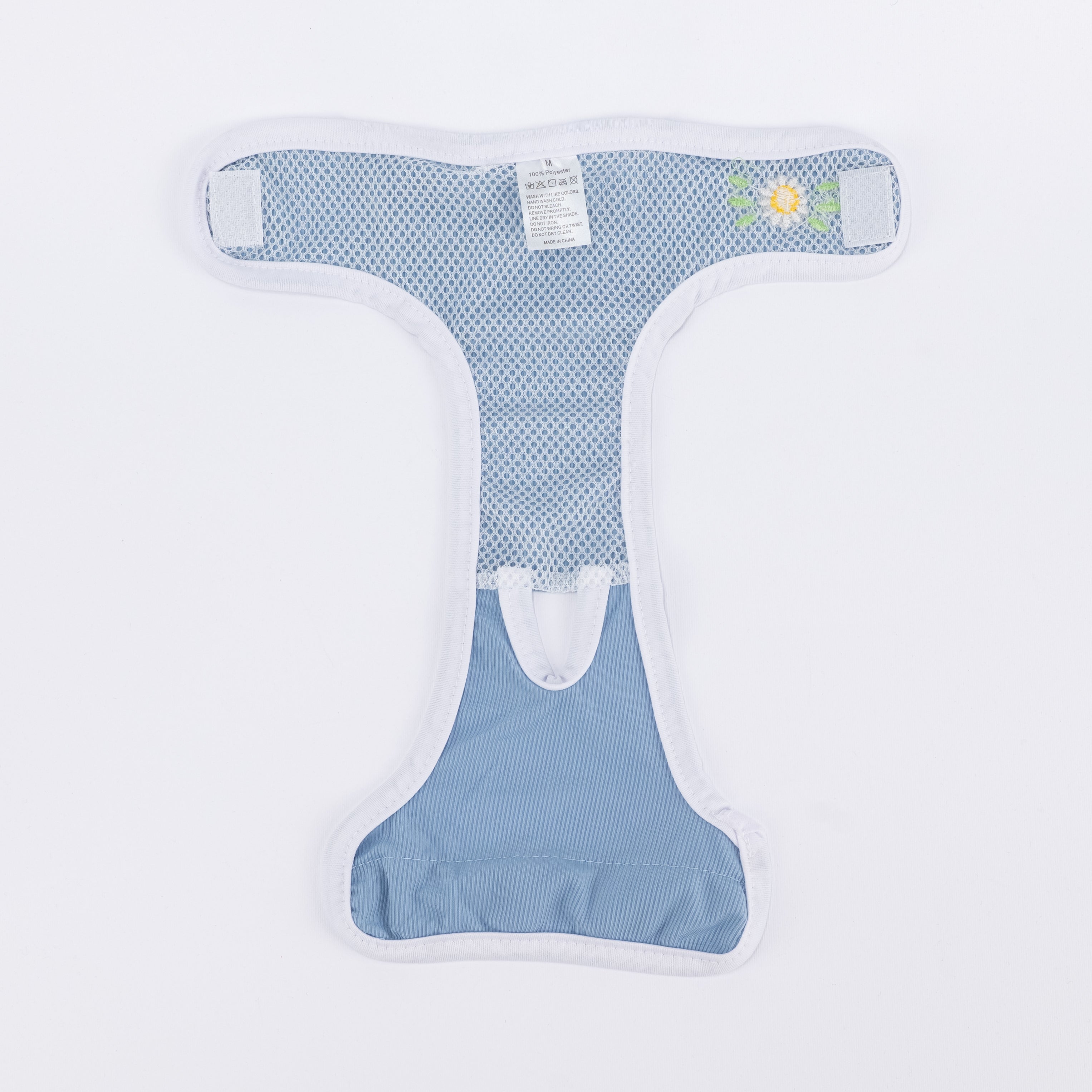 Mutandine Lavabili per Animali con Ricamo Margherita - Celeste