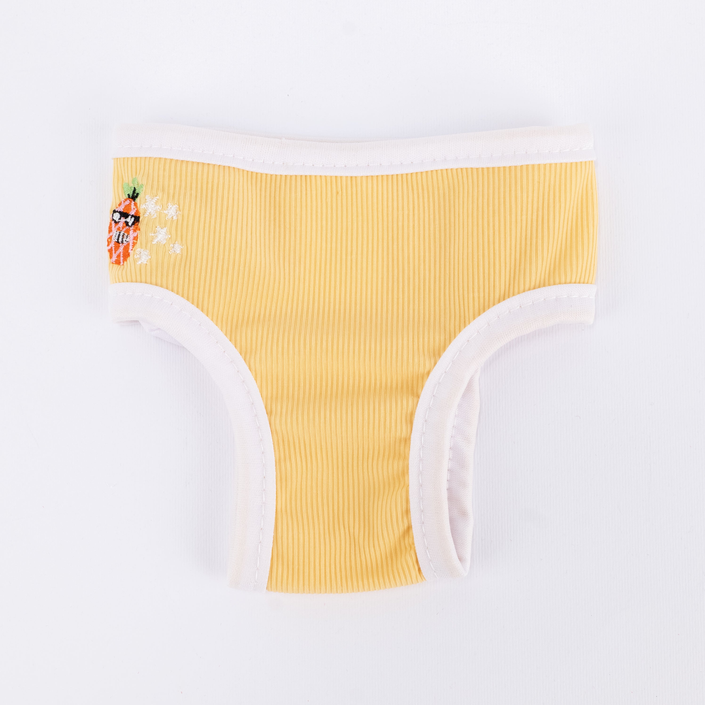 Mutandine Lavabili per Animali con Ricamo Ananas - Giallo