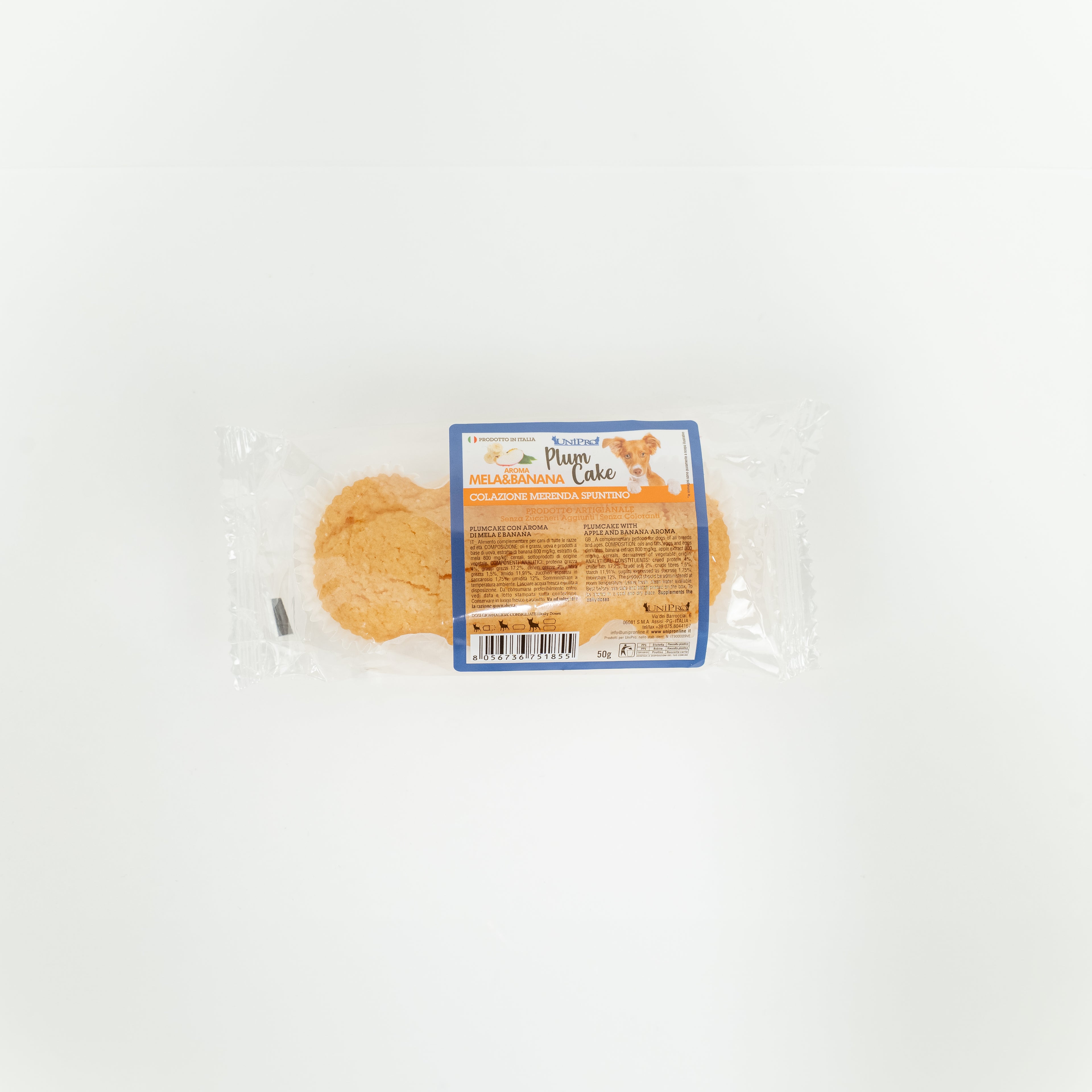 Plumcake per cani mela e banana – snack soffice dal gusto naturale