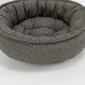 Cuccia rotonda in tessuto effetto mélange - Tortora ( diametro 49 cm )