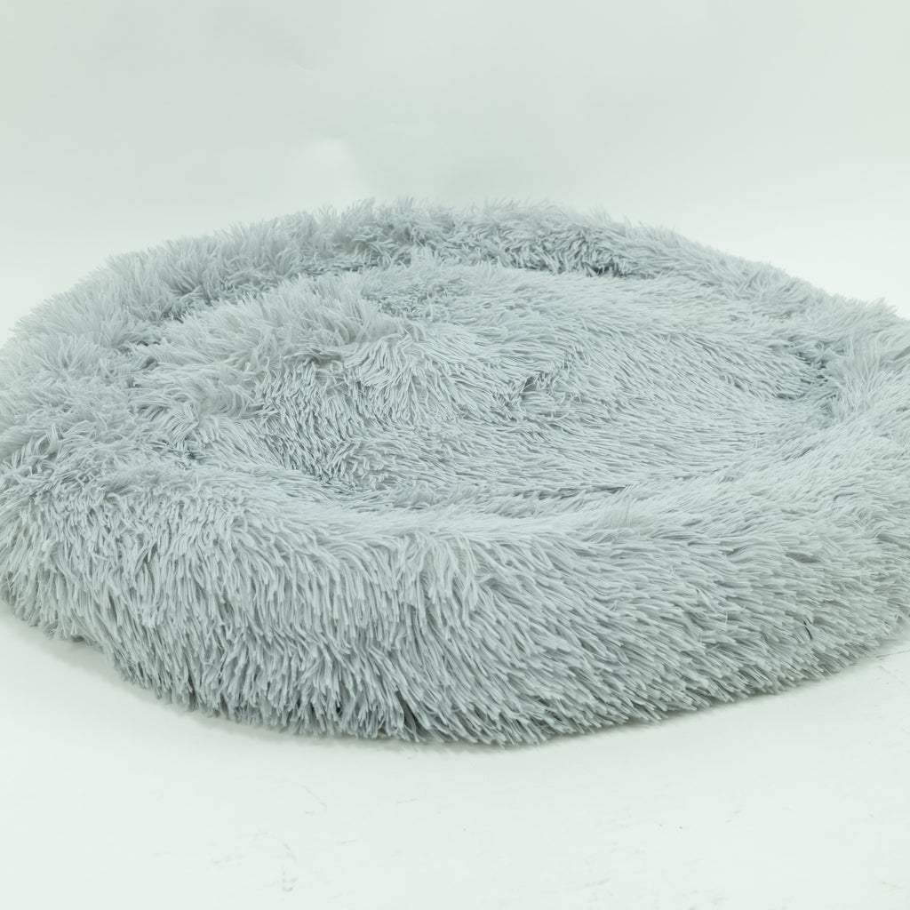 Cuccia Ovale in Peluche - Grigio Chiaro