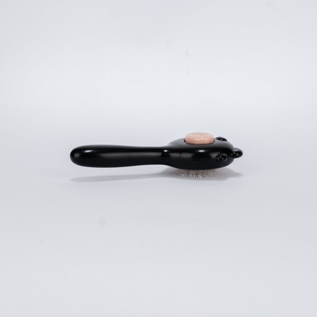 Spazzola per Cani e Gatti a Forma di Orsetto - Nero