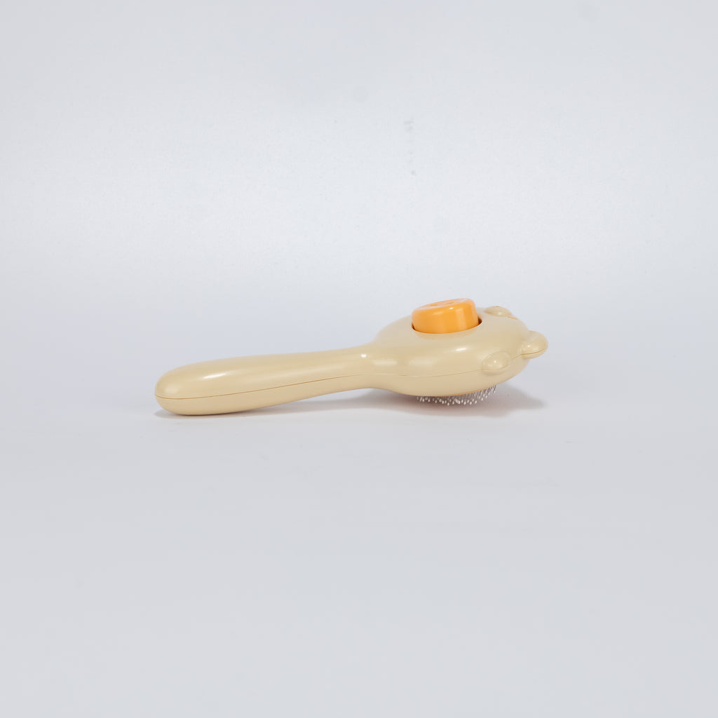 Spazzola per Cani e Gatti a Forma di Orsetto - Giallo