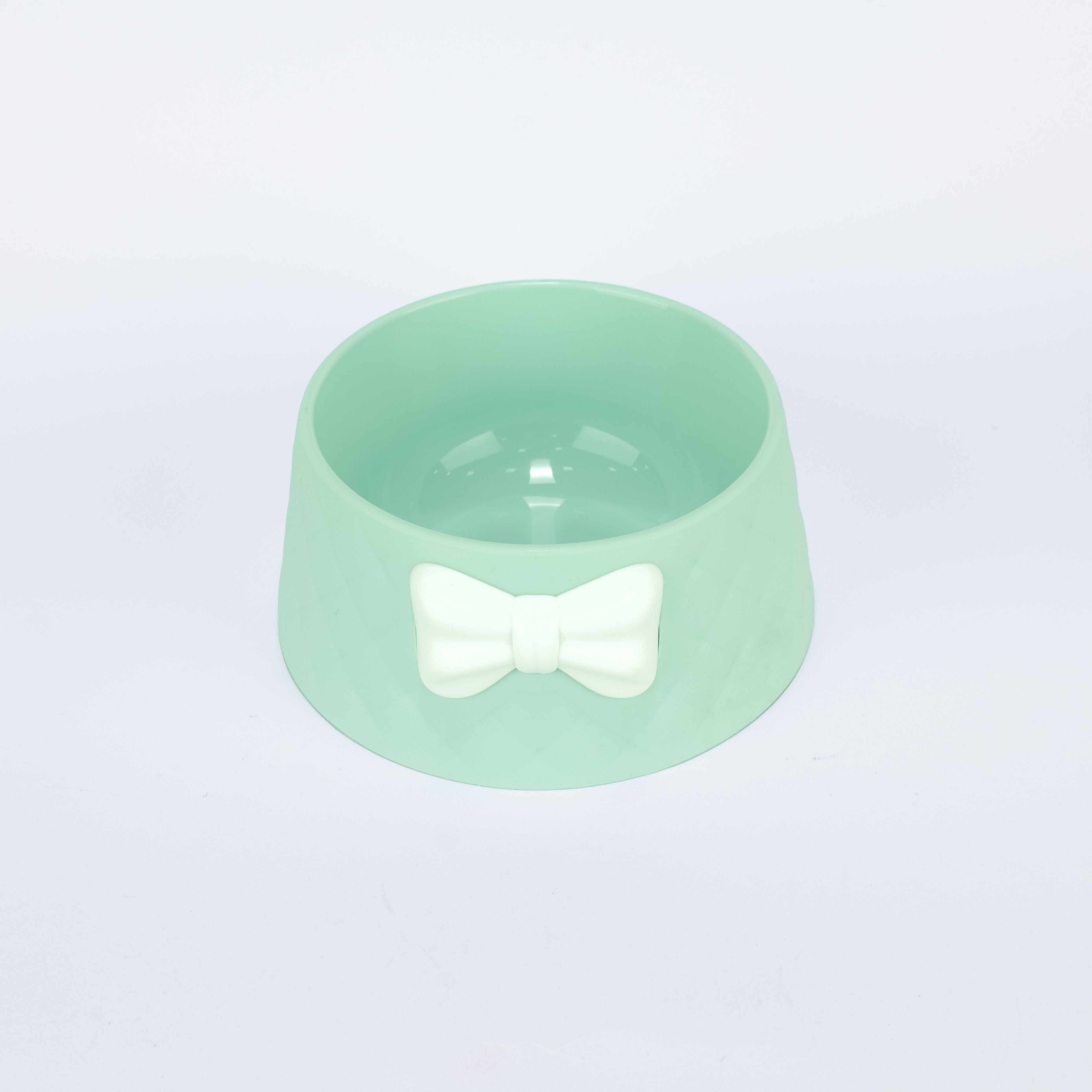 Ciotola in Plastica con Decorazione a Fiocco - Verde Acqua