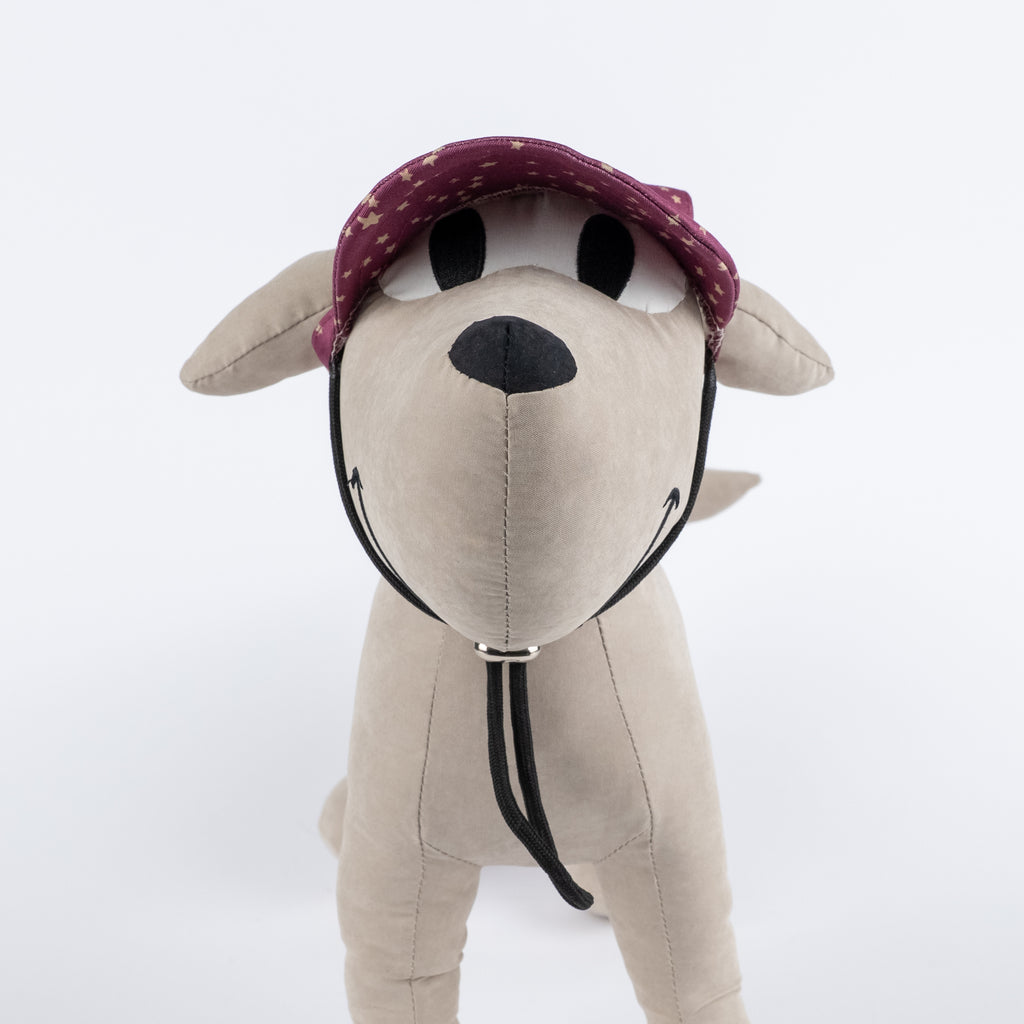 Cappellino Accessorio per Cani e Gatti - Viola con Stelline ( 33 cm circa )