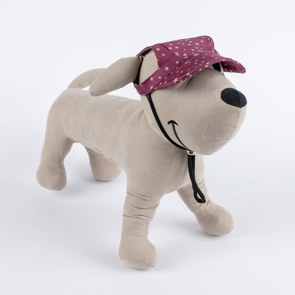 Cappellino Accessorio per Cani e Gatti - Viola con Stelline ( 33 cm circa )