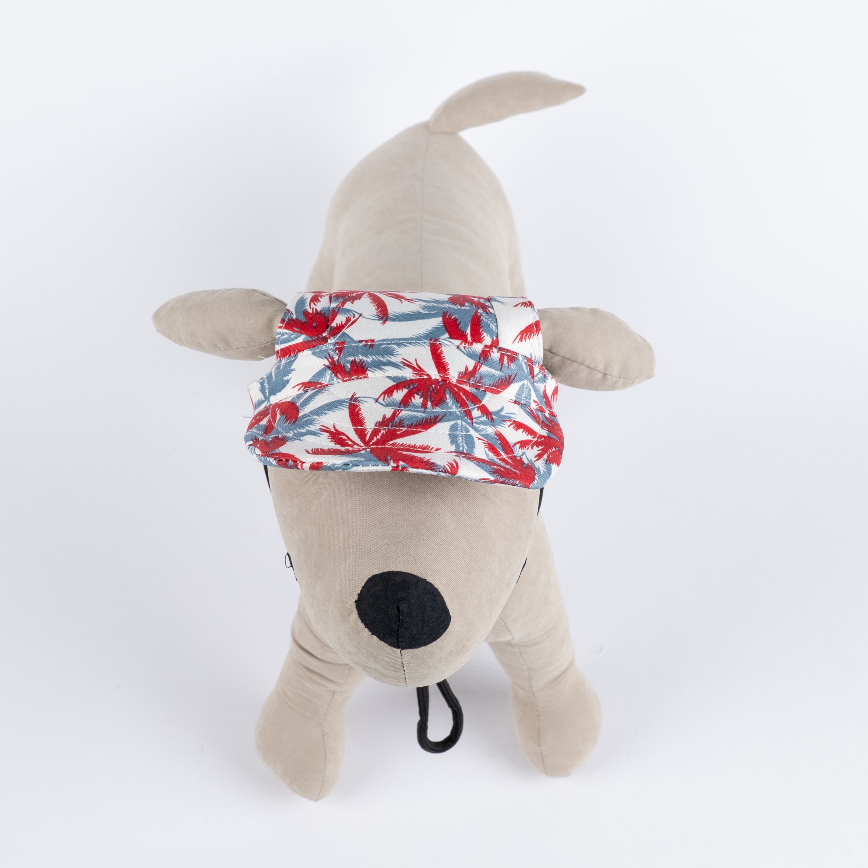 Cappellino Accessorio per Cani e Gatti - Bianco con Palme ( 33 cm circa )