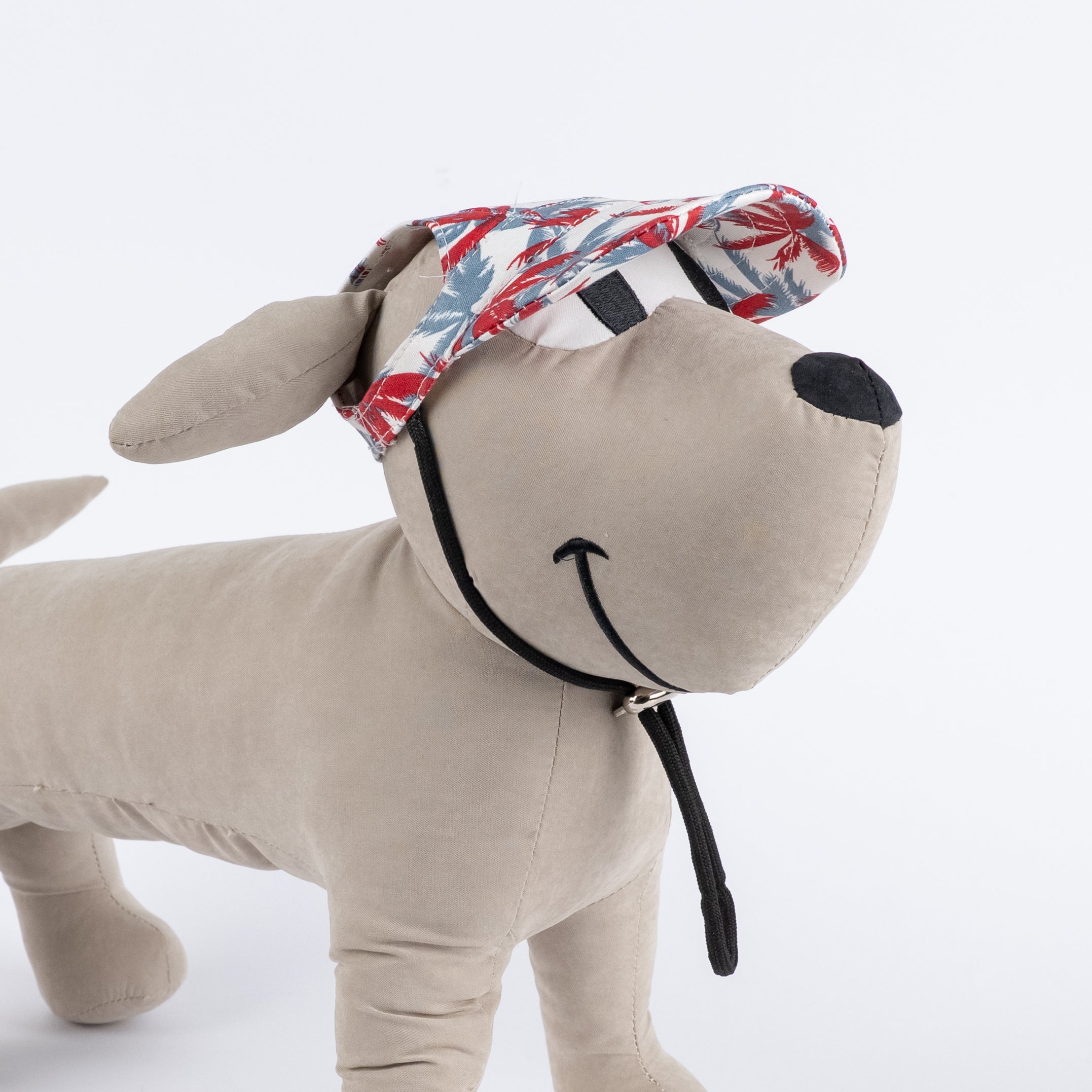 Cappellino Accessorio per Cani e Gatti - Bianco con Palme ( 33 cm circa )