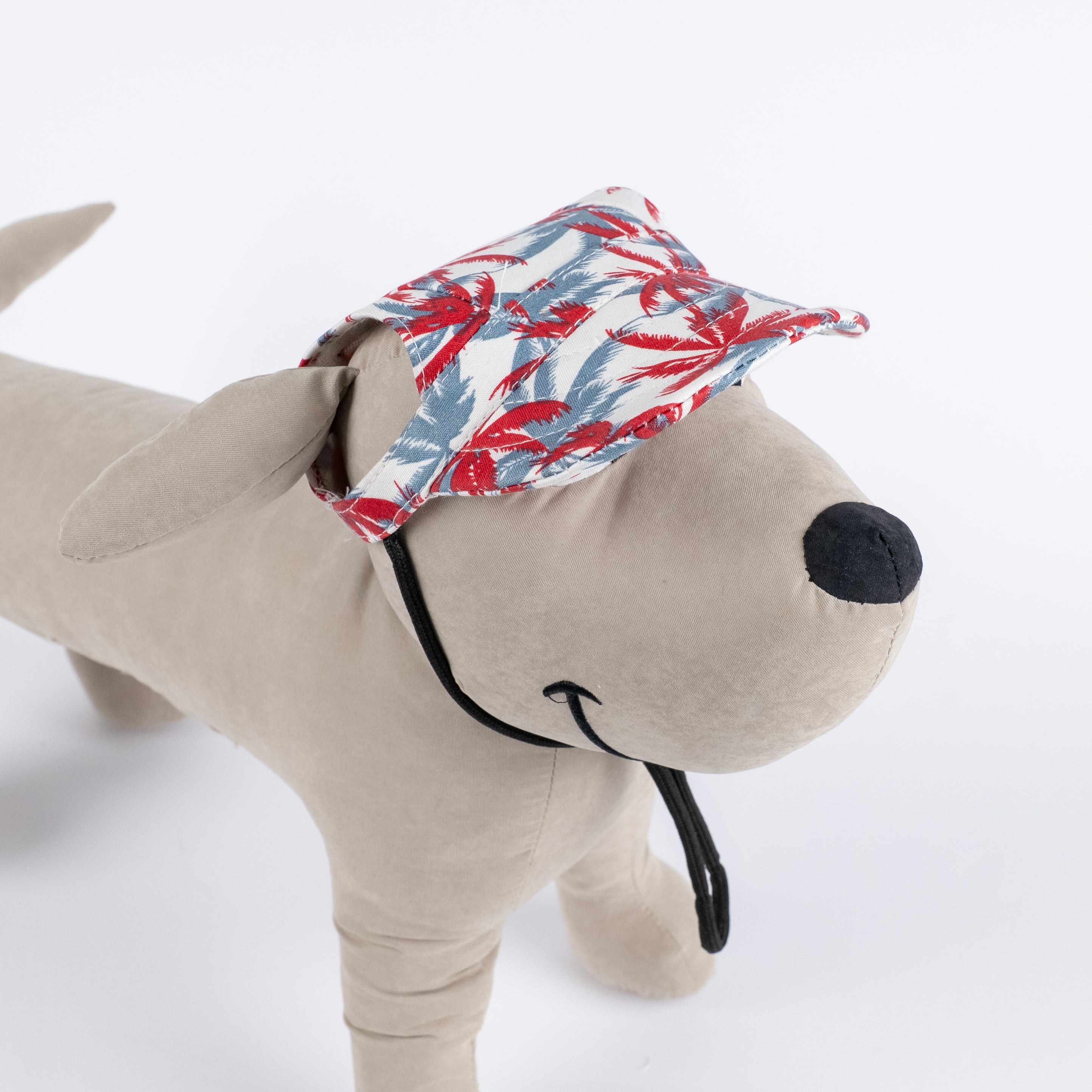 Cappellino Accessorio per Cani e Gatti - Bianco con Palme ( 33 cm circa )