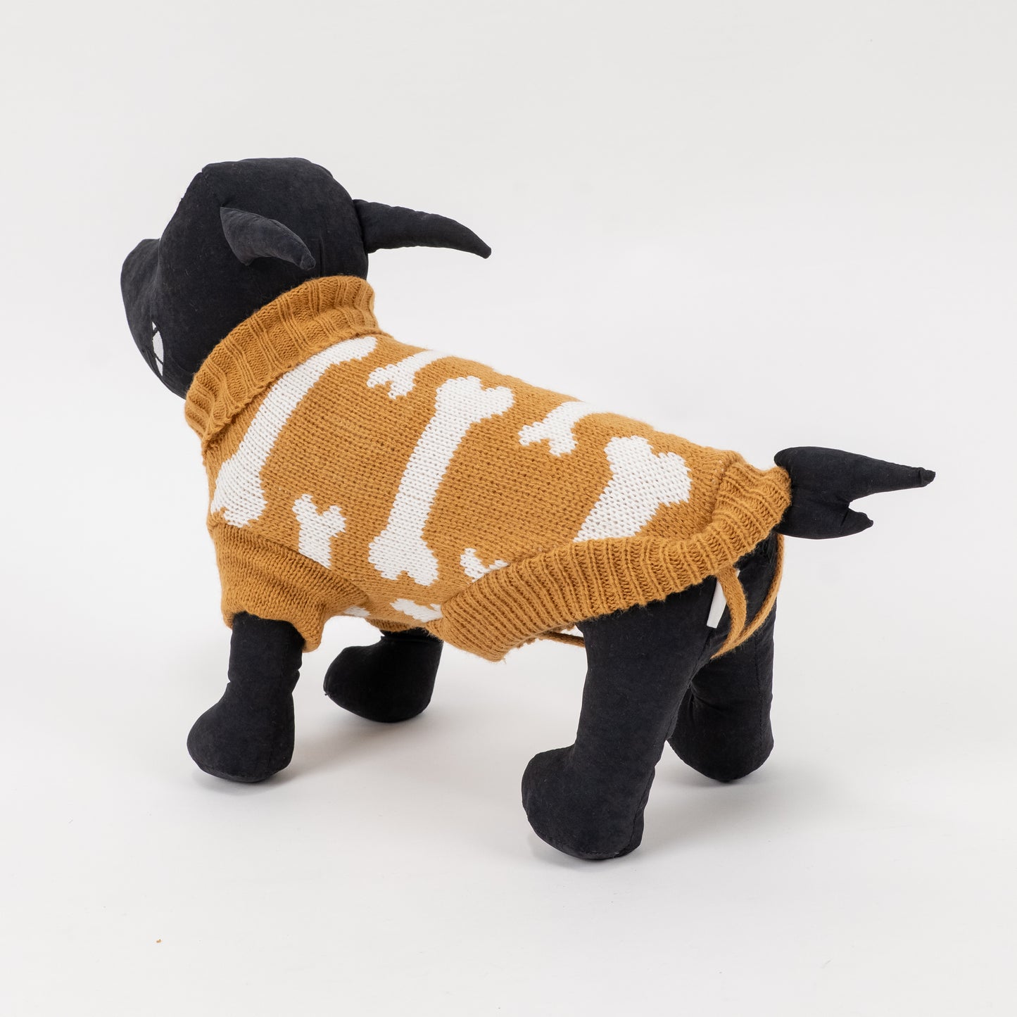 Maglioncino Dolcevita con Fantasia a Osso - Beige