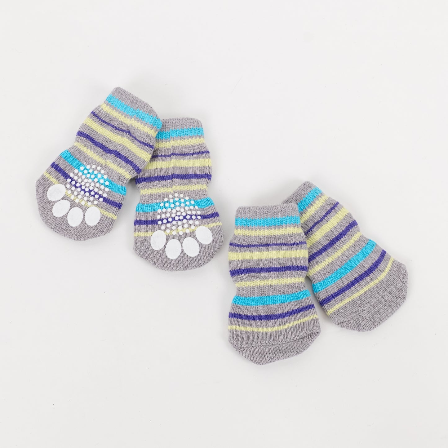 Calzini Antiscivolo per Cani e Gatti - Righe Grigio