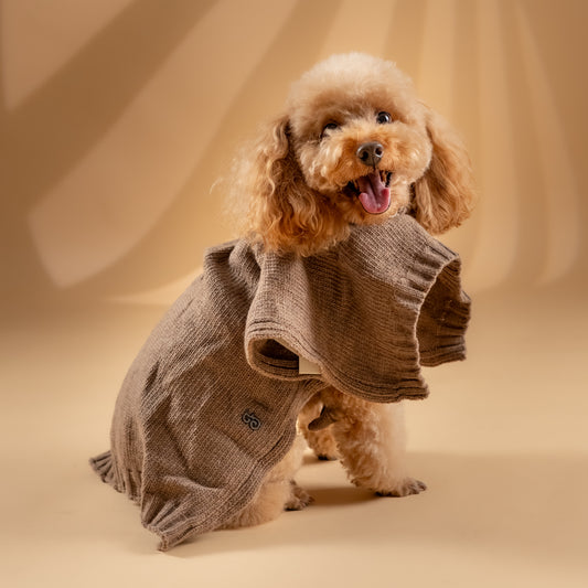 Poncho Invernale per Cani - Tortora