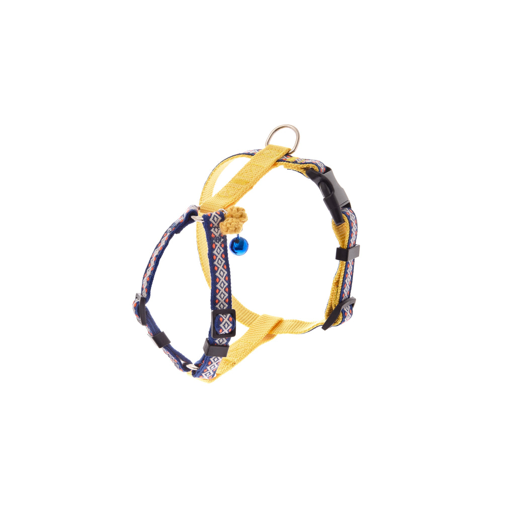 Set pettorina + Guinzaglio Bohemian per Gatti - Giallo