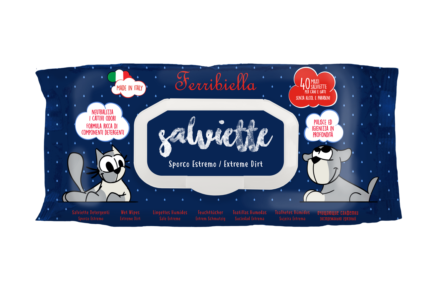 Salviette Igienizzanti per Cani e Gatti - Extreme