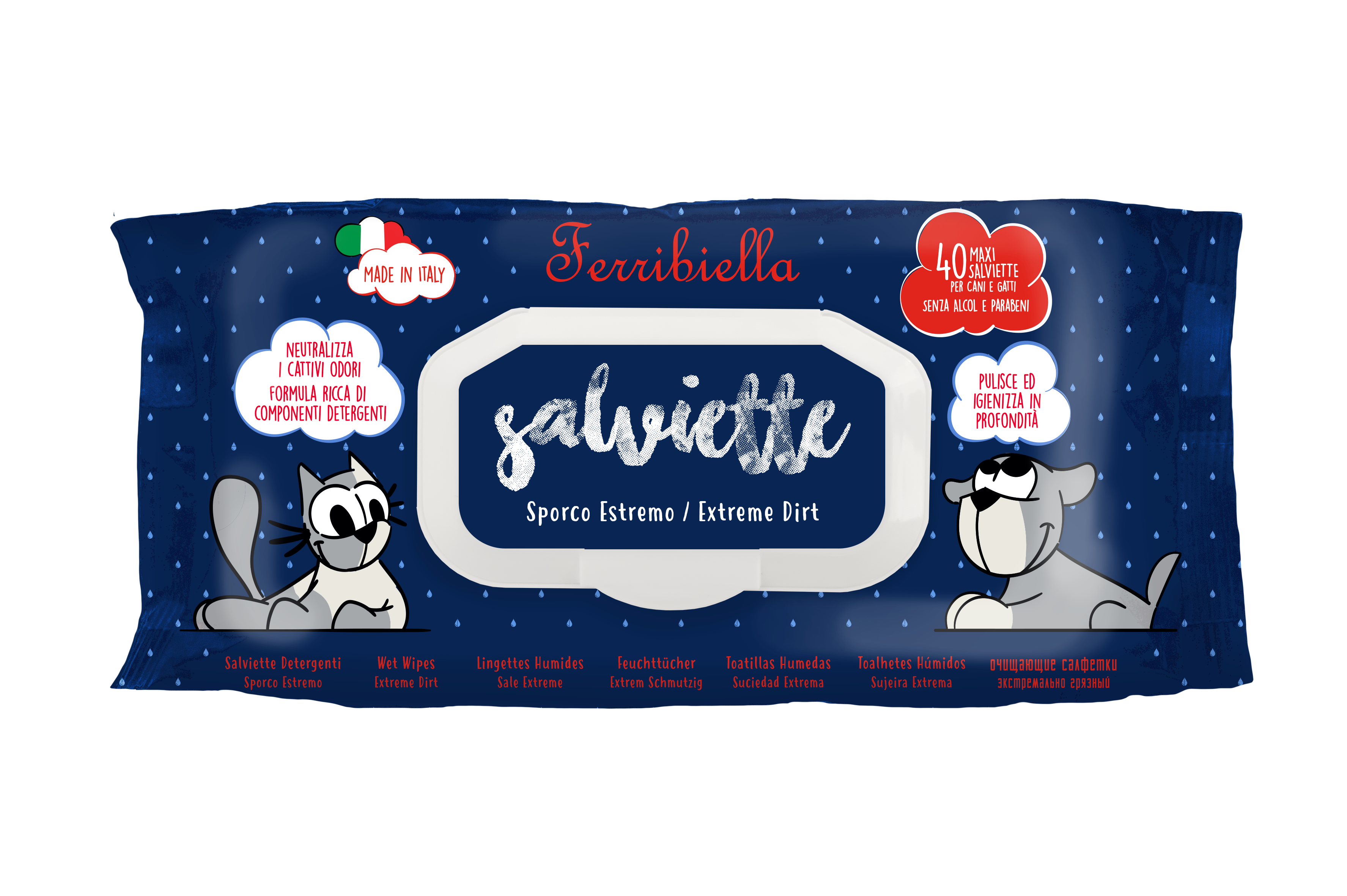 Salviette Igienizzanti per Cani e Gatti - Extreme