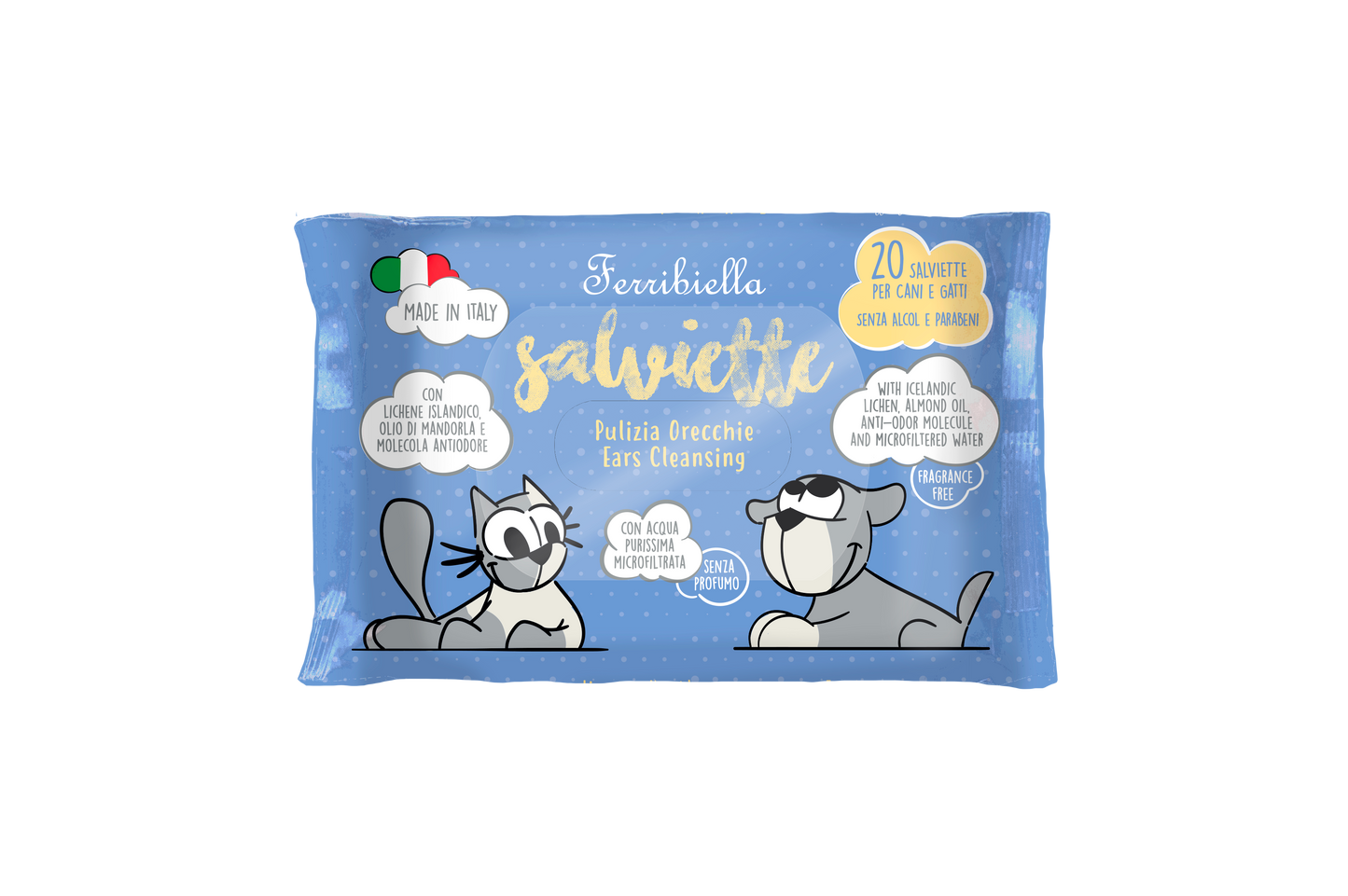 Salviette Igienizzanti per Cani e Gatti - Orecchie