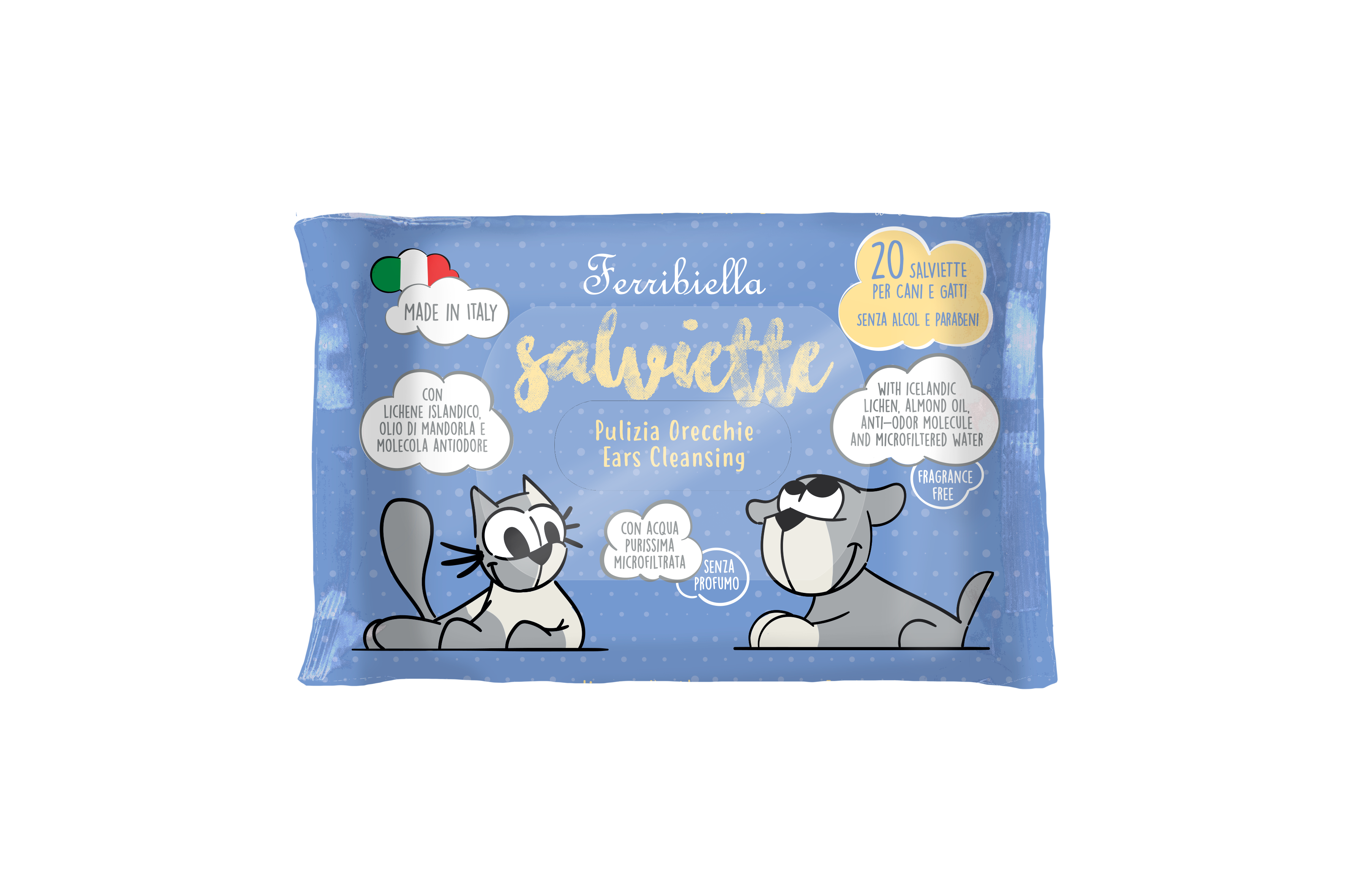 Salviette Igienizzanti per Cani e Gatti - Orecchie