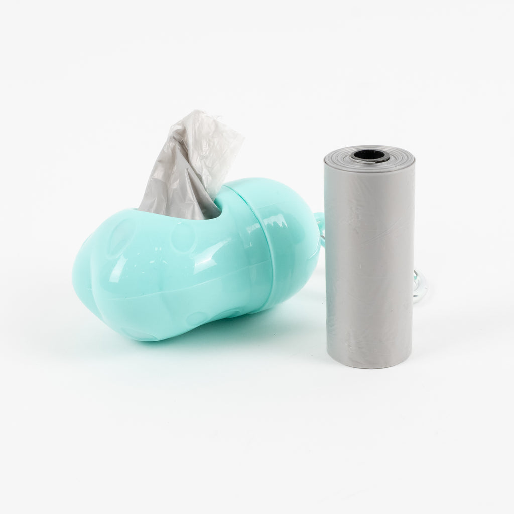 Porta sacchetti Igienici per Cani con 2 Rotoli Inclusi – Azzurro