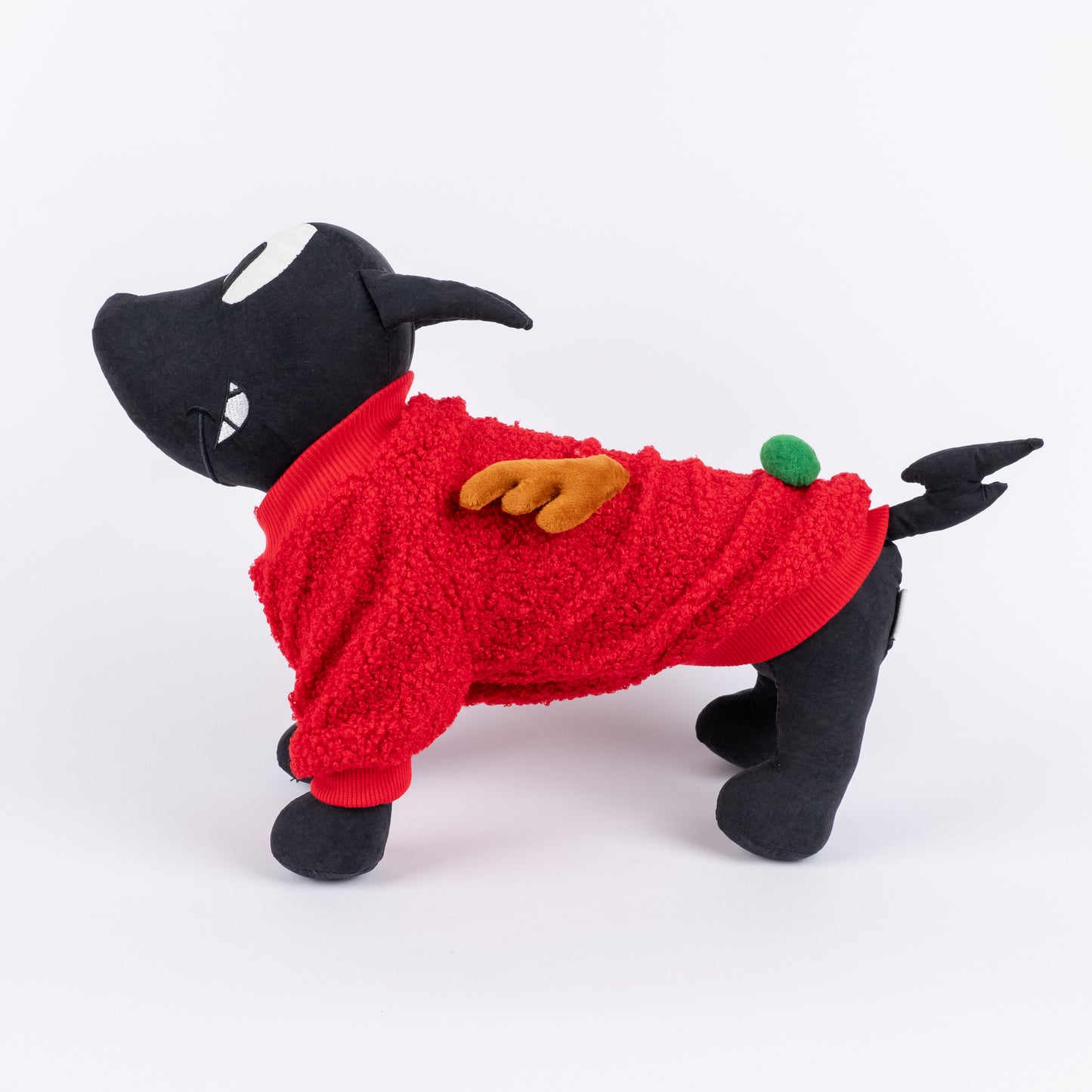 Maglioncino Bouclé Natalizio – Renna e Pon Pon