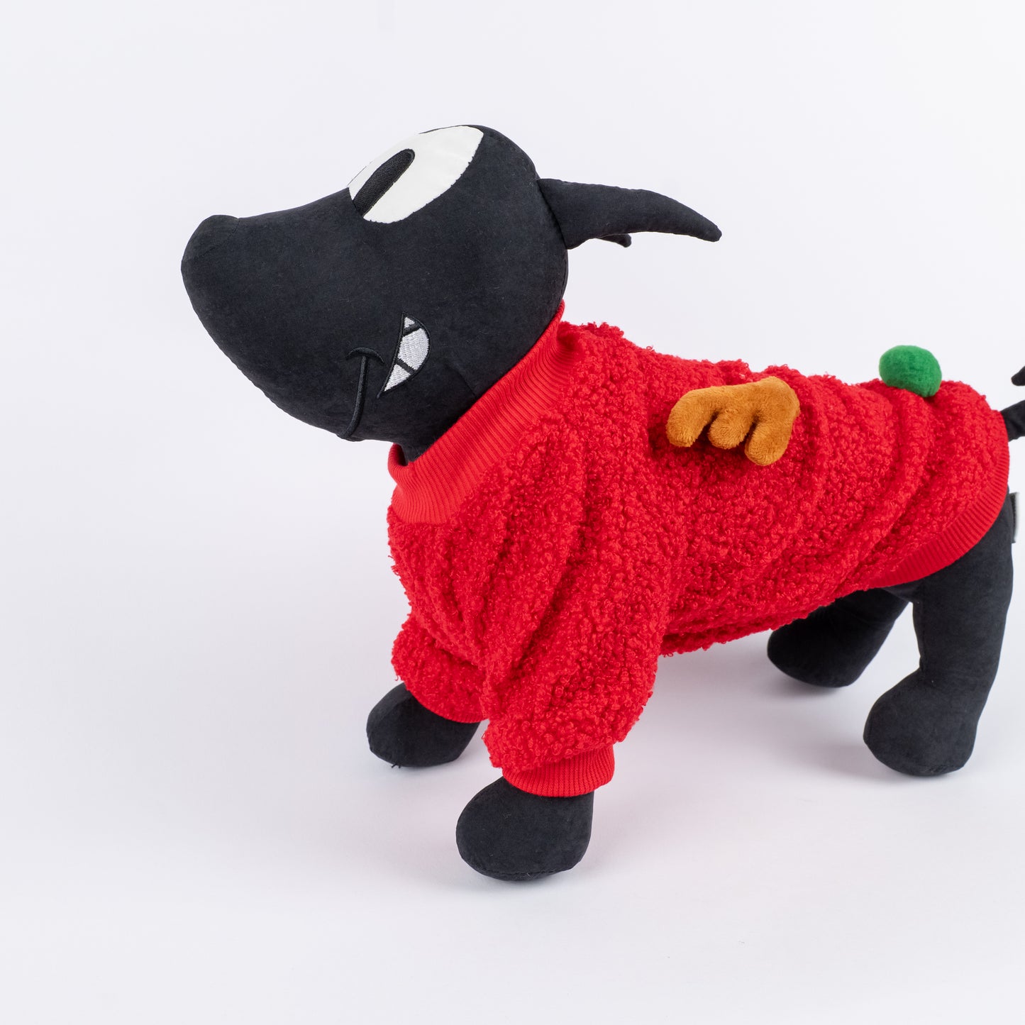 Maglioncino Bouclé Natalizio – Renna e Pon Pon