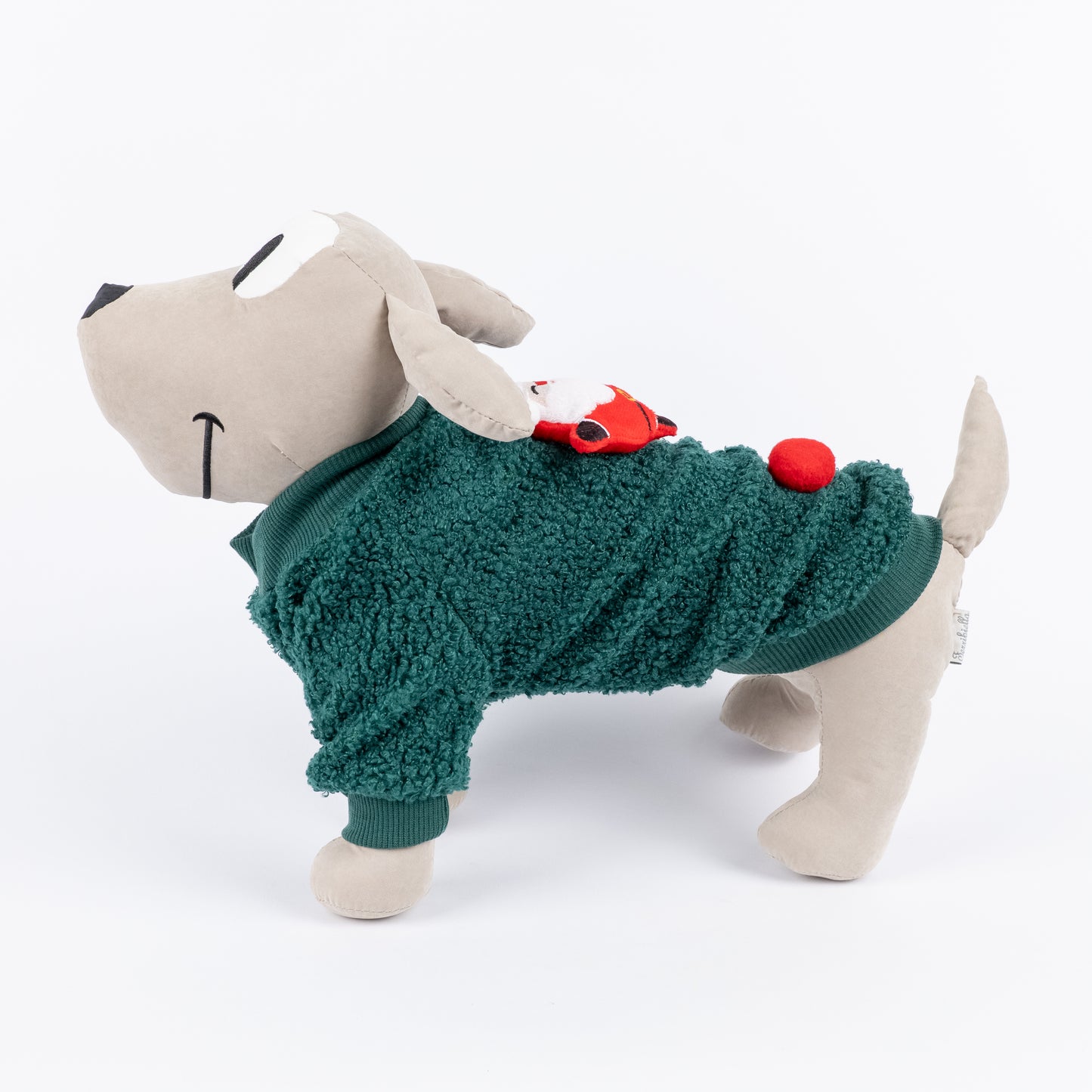 Maglioncino Bouclé Natalizio  –  Babbo Natale e Pon Pon