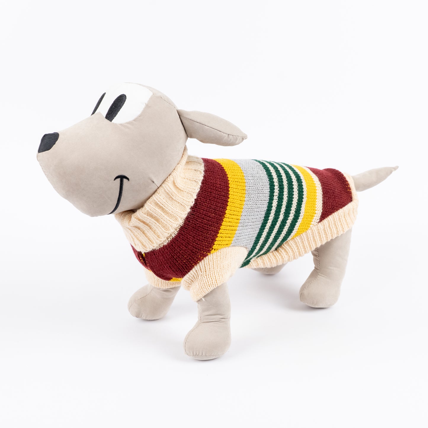 Maglioncino Dolcevita Multicolor a Righe - Bordeaux