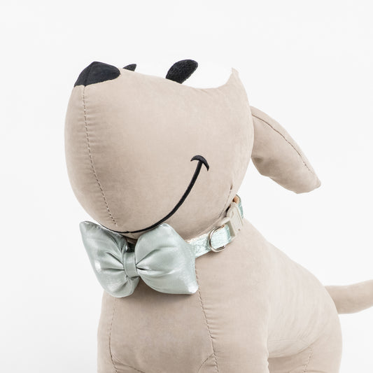 Collare Regolabile con Papillon per Cani e Gatti - Verde Acqua