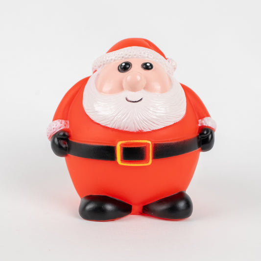 Gioco Pallina Natalizia in Gomma con Squeak - Babbo Natale