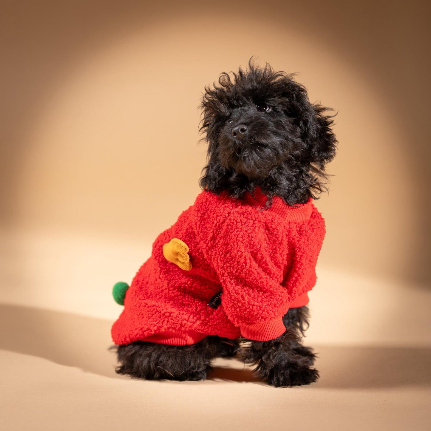 Maglioncino Bouclé Natalizio – Renna e Pon Pon