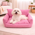 Cuccia Poltrona - Cuorcini Rosa ( cuscino 58x43 cm  circa )