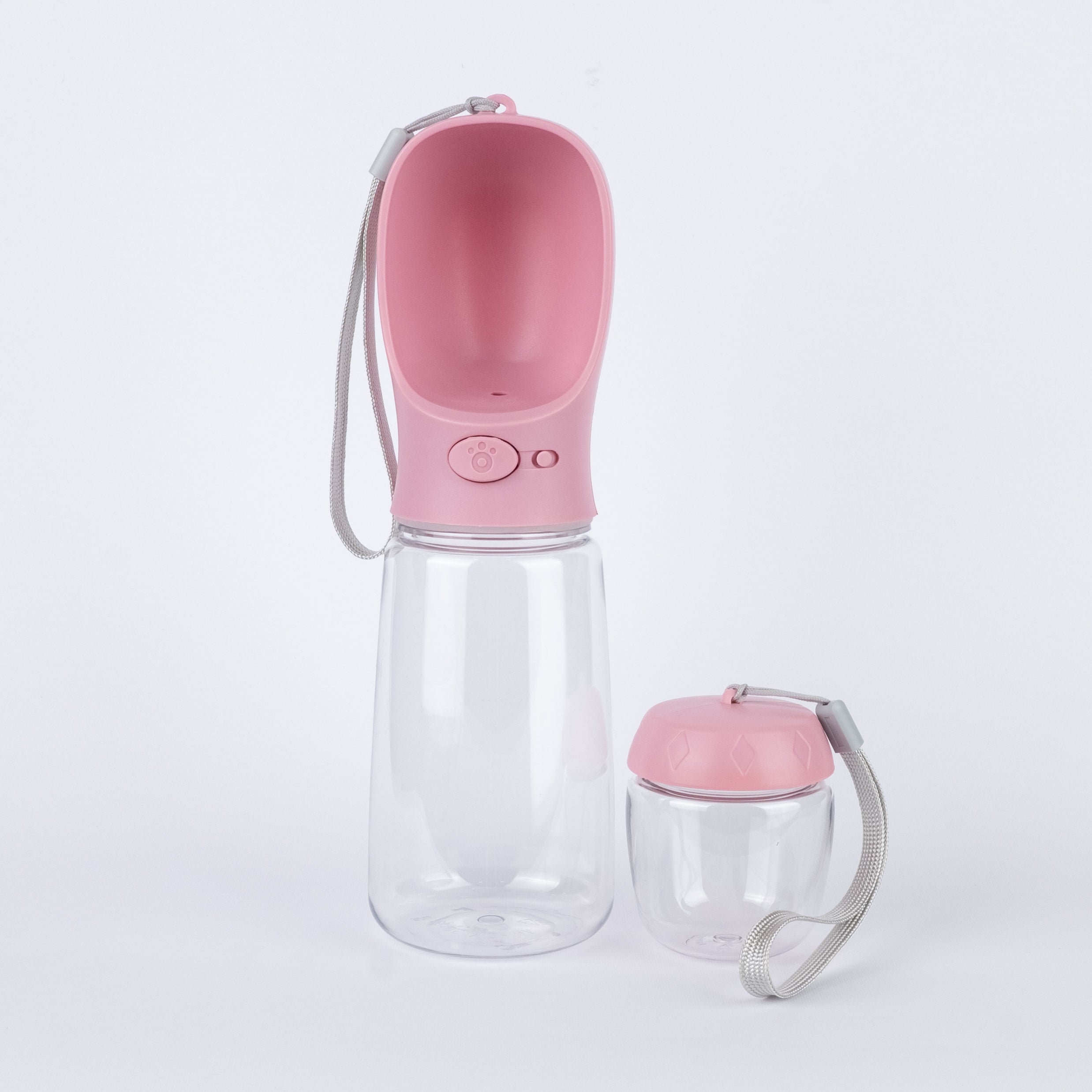 Distributore Borraccia Portatile per Cani 500ml - Rosa