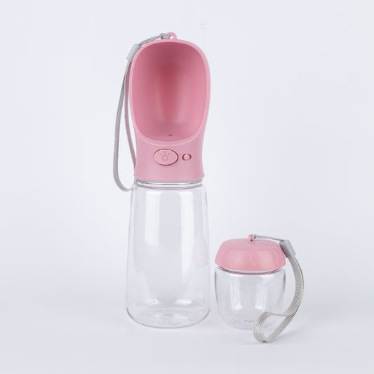 Borraccia Portatile per Cani 500ml - Rosa