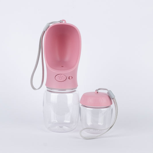 Borraccia Portatile per Cani 350 ml - Rosa